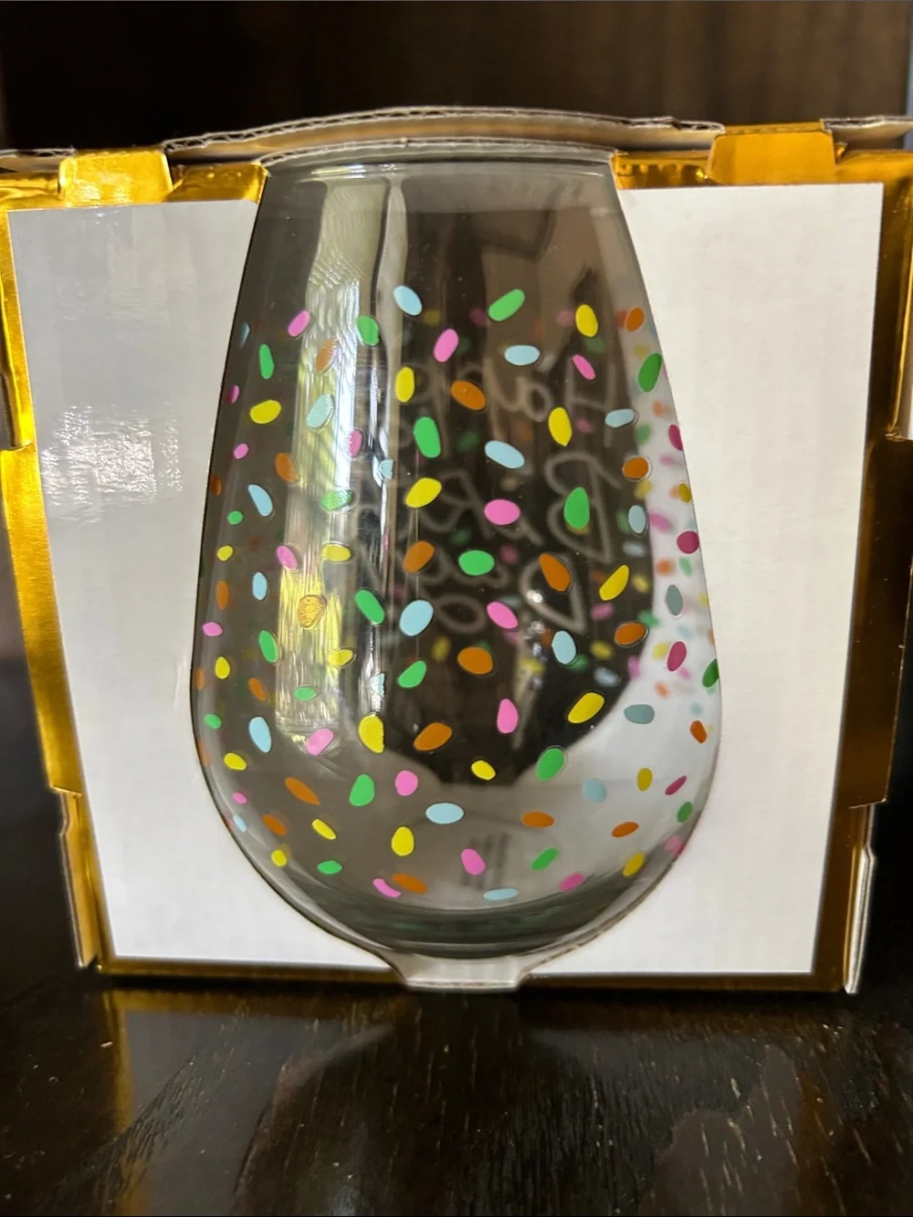Happy Birthday! Stemless Wine Glass